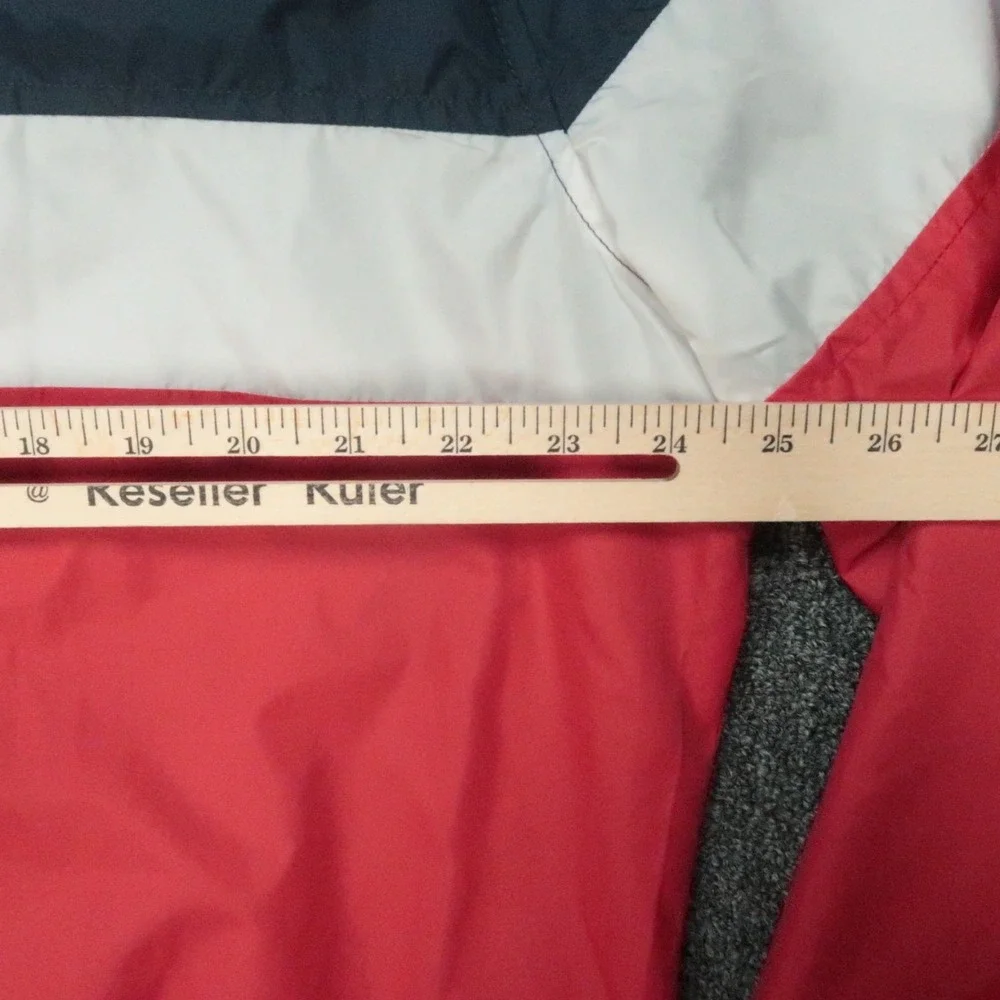 RSVLTS Jacket Mens‎ XL Red Blue Hooded Full Zip Windbreaker Colorblock USA